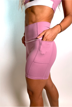 Berry Pink Bear Essentials 6" biker shorts