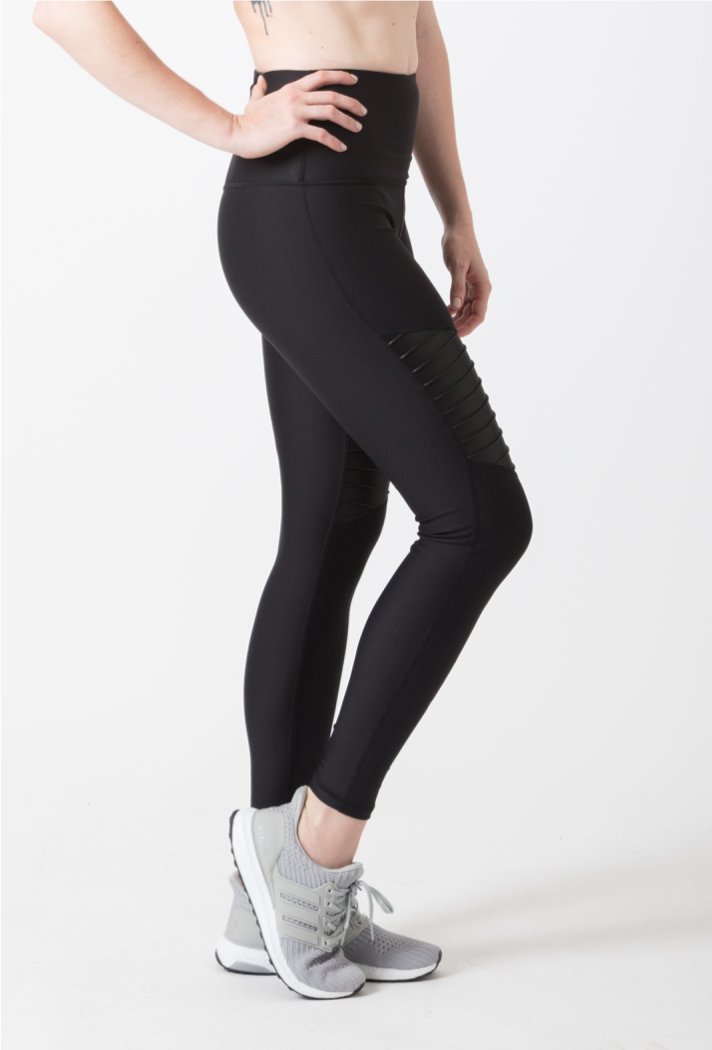 That's My Moto Leggings (Black with Moto panels) – B.Y.O ACTIVE Activewear