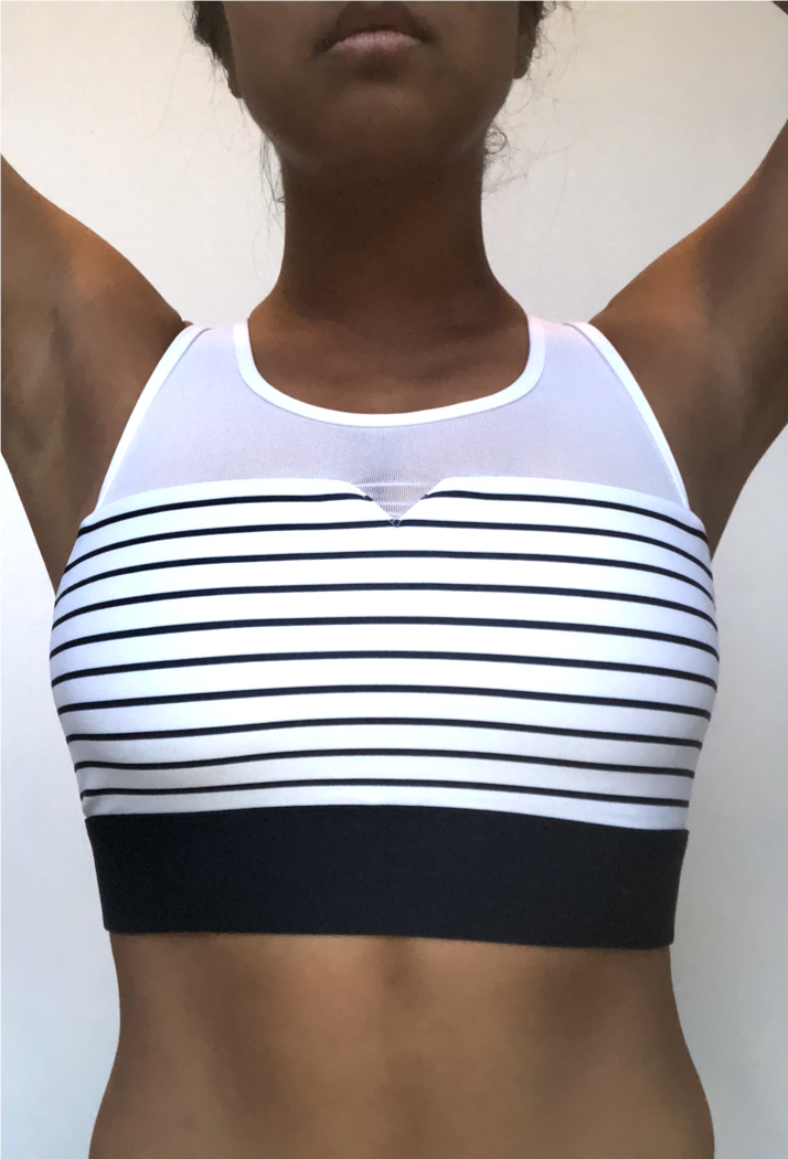 Oarsome Crop (Nautical stripes - Navy & White) – B.Y.O ACTIVE